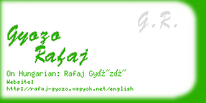 gyozo rafaj business card